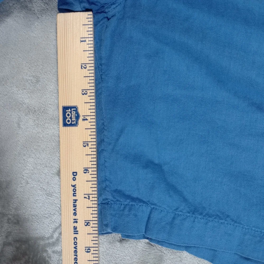 Polo Ralph Lauren Shorts Mens 40 Blue Linen Cotton Classic Fit Nautical Summer